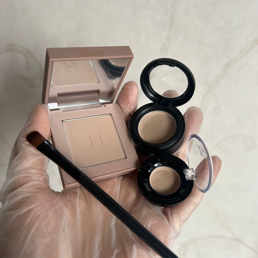 New Listing#South Korea Hince Niche Monochrome Eyeshadow Swatch Sample V002Mist Gray Tone Lotus Pink