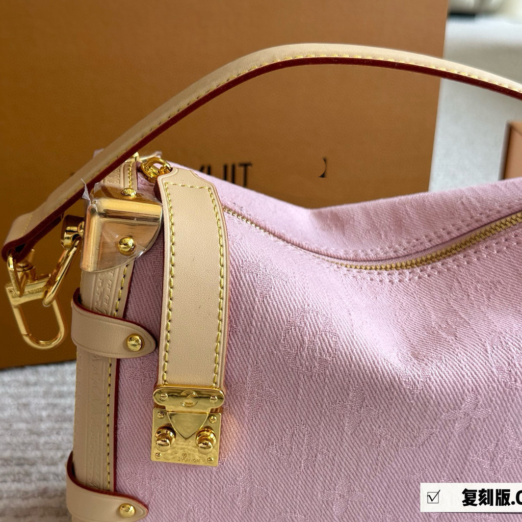 กระเป๋าเดินทาง Soft Case trunk Gu Ailing Denim Bag Female Bag Genuine Leather Bag Crossbody Bag