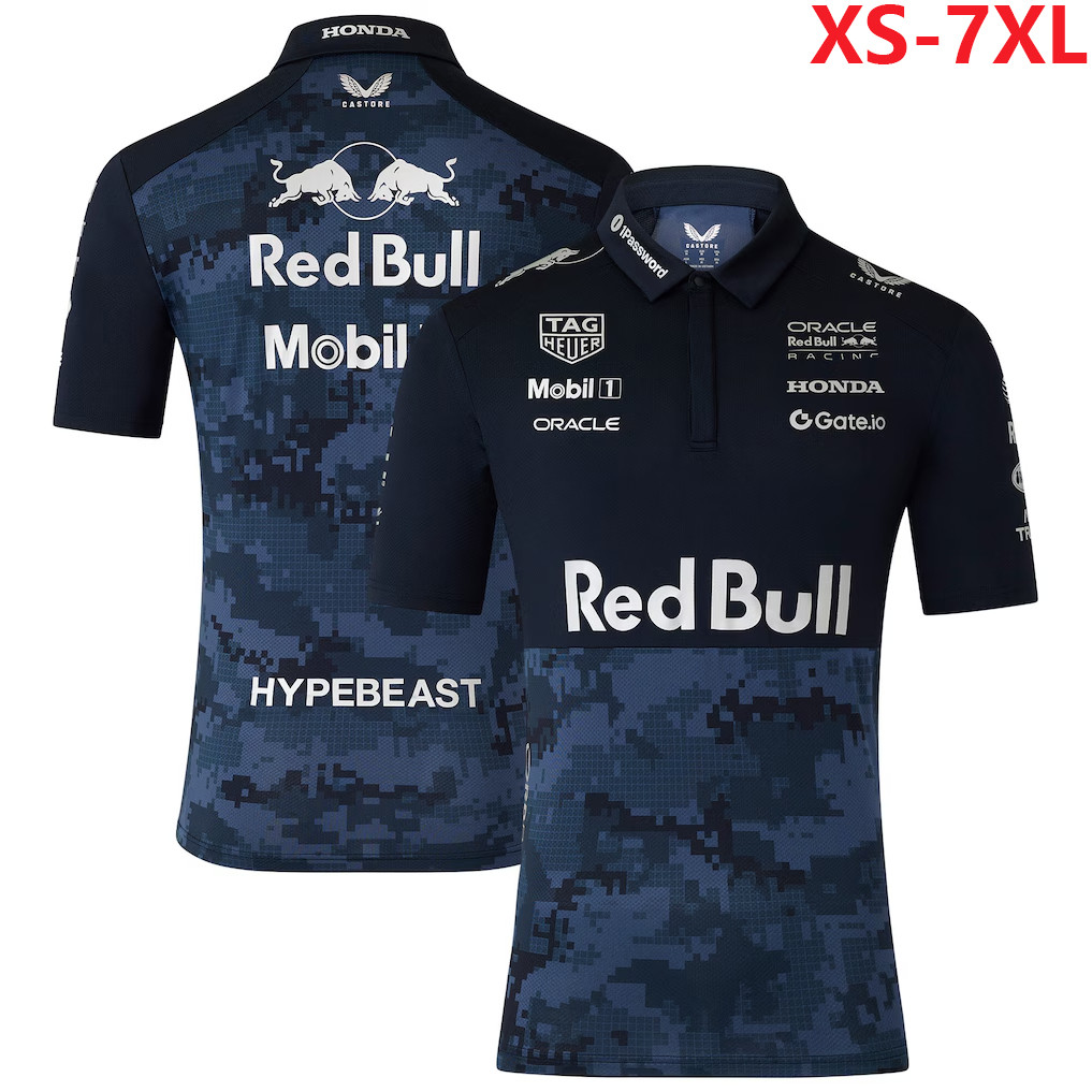 เสื้อโปโลแขนสั้น Unisex และเสื้อทีม F1 Red Bull Racing