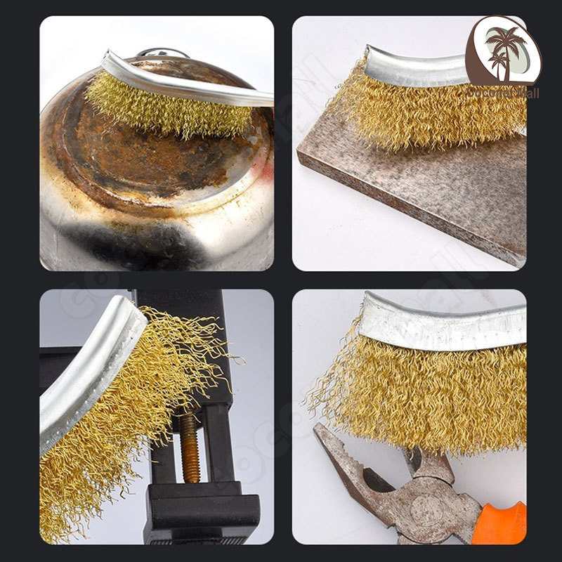 แปรงลวดทองเหลือง มีด้าม แปรงลวดขัดสนิม แปรงฝอย แปรงลวด ทำความสะอาดงานช่าง - รูปที่ 5