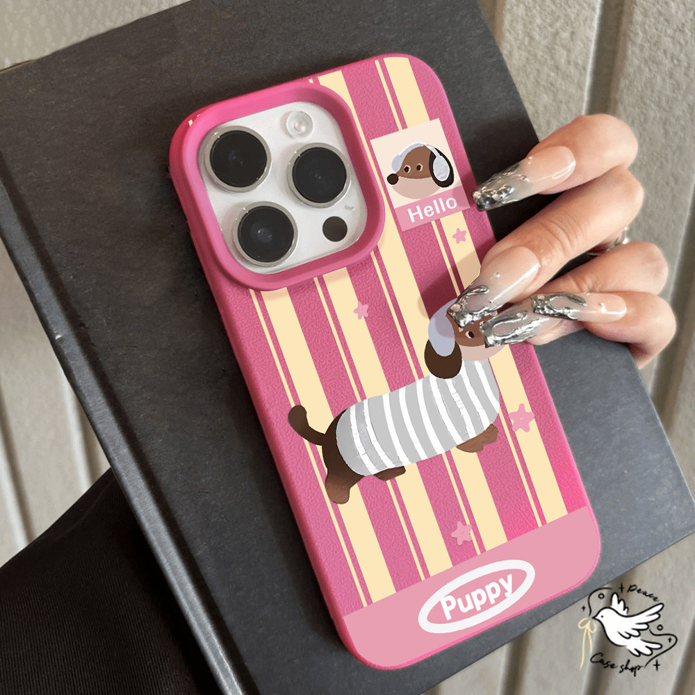 COD-ในไทย💥Silicone TPU dachshund เคสทรศัพท์ For iPhone 11 16 15 17 Pro Max 13 14 12 X XS Max 15 Plus 17promax เคสมือถือ