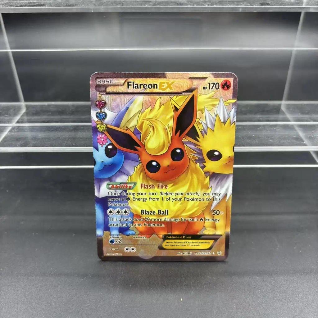 Pokemon DIY PTCG คอลเลกชันการ์ด Umbreon Flareon Espeon Sylveon EX EN Self Made การ์ดเดี่ยวคลาสสิกเกมอะนิเมะการ์ดของเล่น ราคา ถูกที่สุด ดีลบีเคเค แกลเลอรีภาพที่ 3