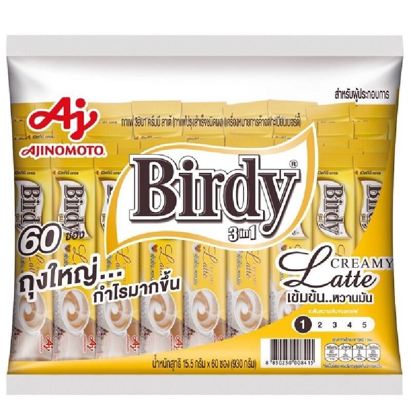 เบอร์ดี้ กาแฟสำเร็จรูป 3in1 Birdy ครีมมี ลาเต้ เบอร์ดี้ 60 ซอง กาแฟแบบผง กาแฟเบอร์ดี้แบบซอง
