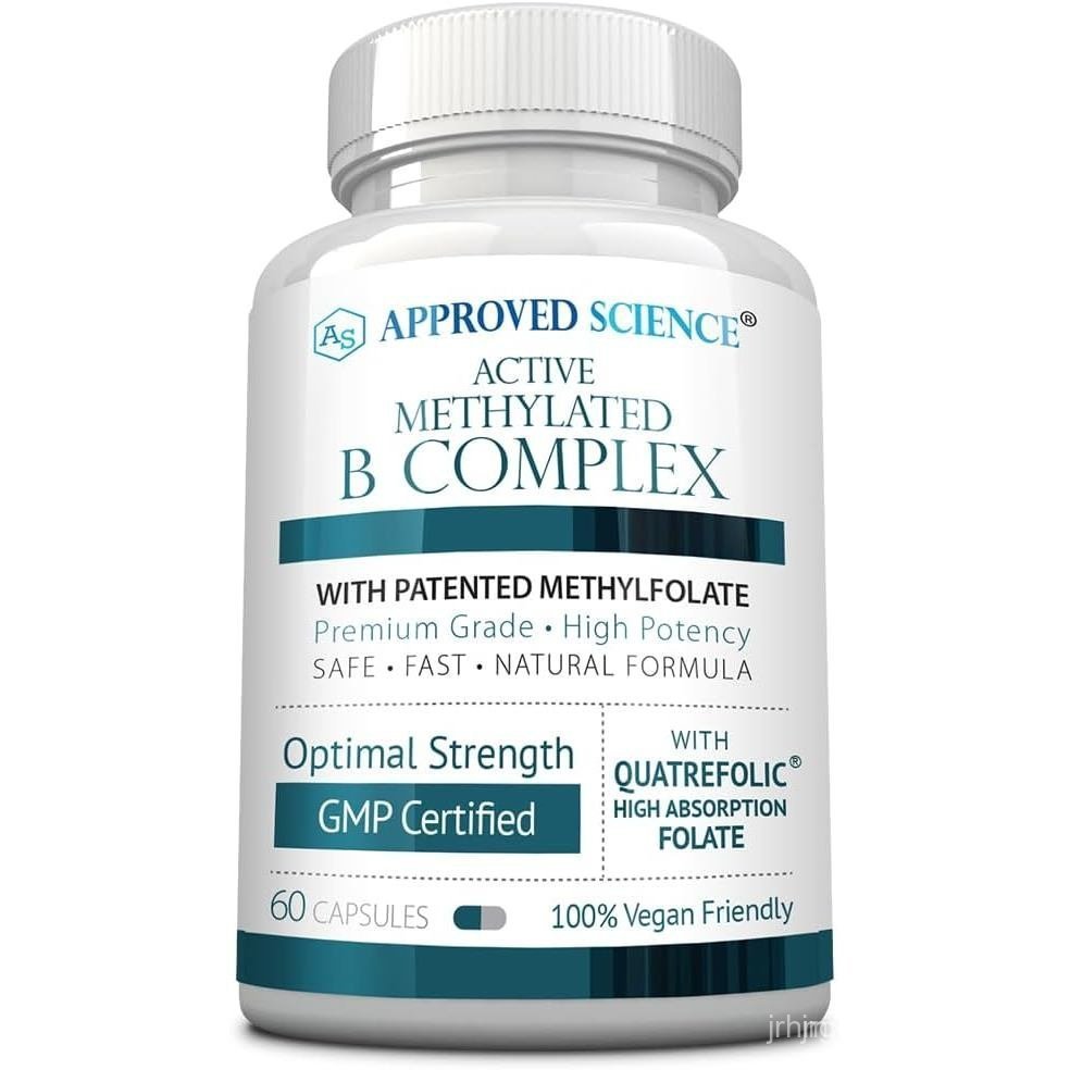 ได้รับการอนุมัติศาสตร์ เมทิลated B Complex – Full-Spectrum B-Vitamins, Quatrefolic Folate, Choline, 