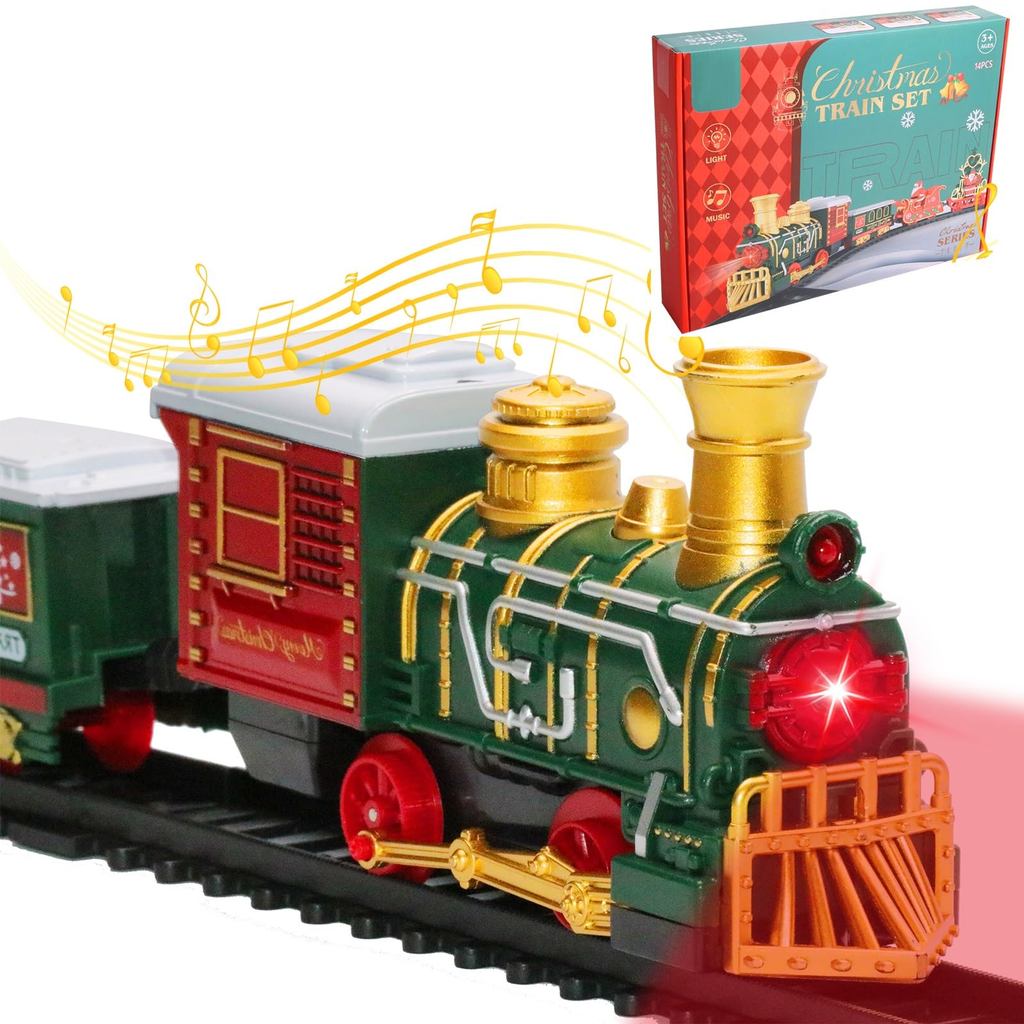 OBEST Christmas Train Toy Rail Set Toy Train Toy Gifts for Birthday Christmas New Year