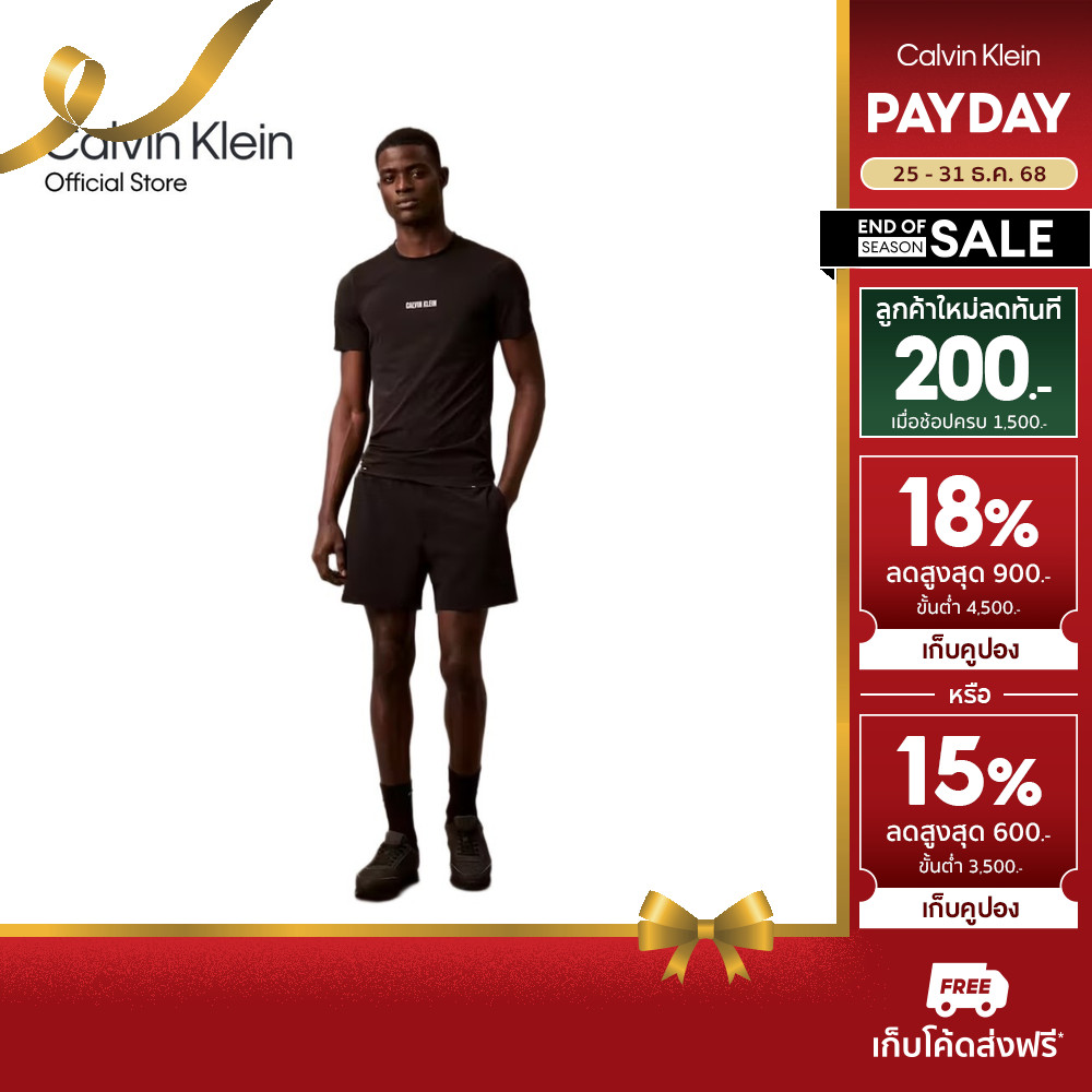 CALVIN KLEIN เสื้อยืดคอกลมผู้ชาย Intense Power Gym T-Shirt รุ่น GMS5K188 UB1 - สีดำ