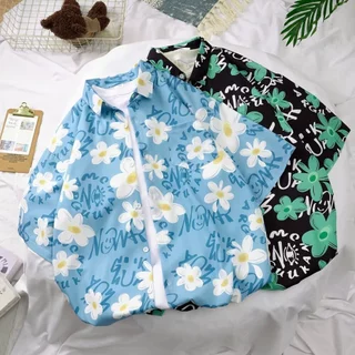 ฮาวายเสื้อแขนสั้นพิมพ์ดิจิตอลโพลีเอสเตอร์สำหรับผู้ชายและผู้หญิง M-3XL เทศกาลสงกรานต์