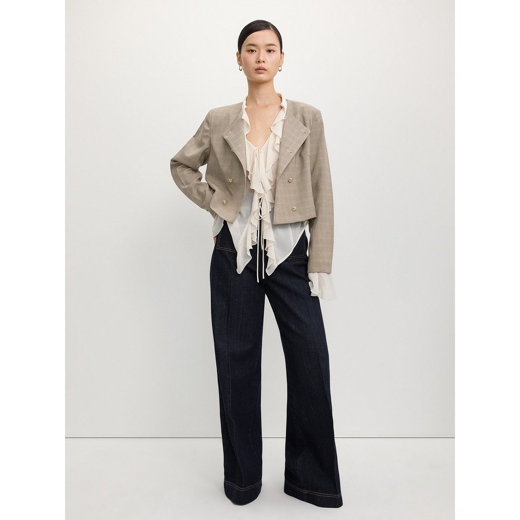 [Pomelo] เสื้อแจ็คเก็ตลายตาราง / Checkered Jacket - รูปที่ 3