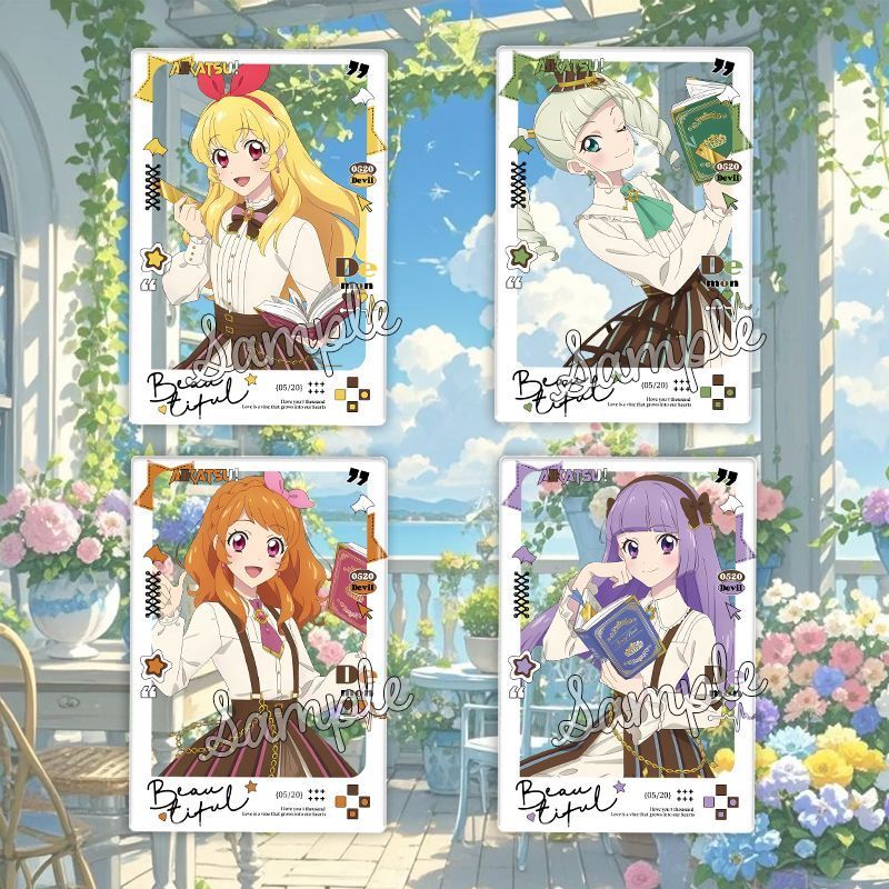 การ์ดโปร่งใส KeyChain Aikatsu STARS Key Chain สําหรับผู้หญิง Hoshimiya Ichigo Key แหวน Todo Yurika อ