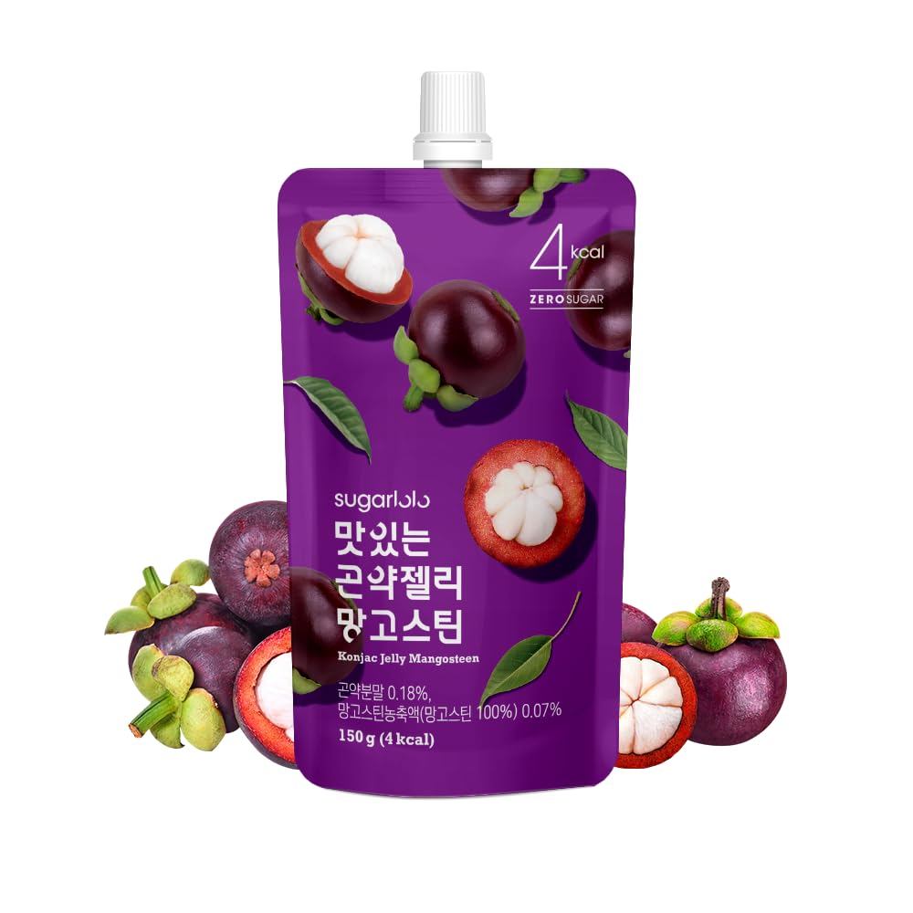 Sugarlolo Konjac Sweet Mangosteen Jelly Snack - สุขภาพดี ปราศจากน้ำตาล มังสวิรัติ | ขนมผลไม้แคลอรี่ต