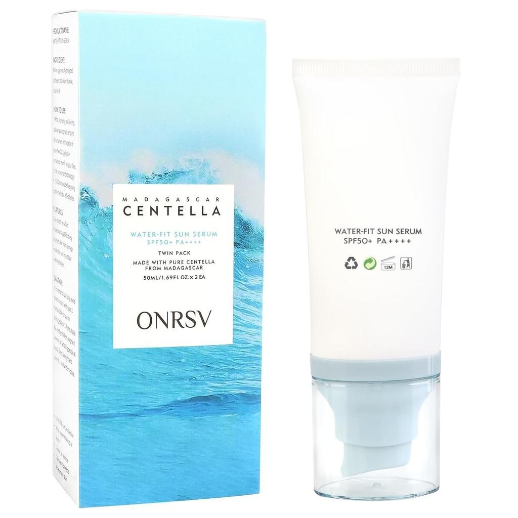 Madagascar Centella Sunscreen SPF50 เซรั่มบํารุงผิวหน้าให้ความชุ่มชื้นและ Non-Sticky Centella Water-