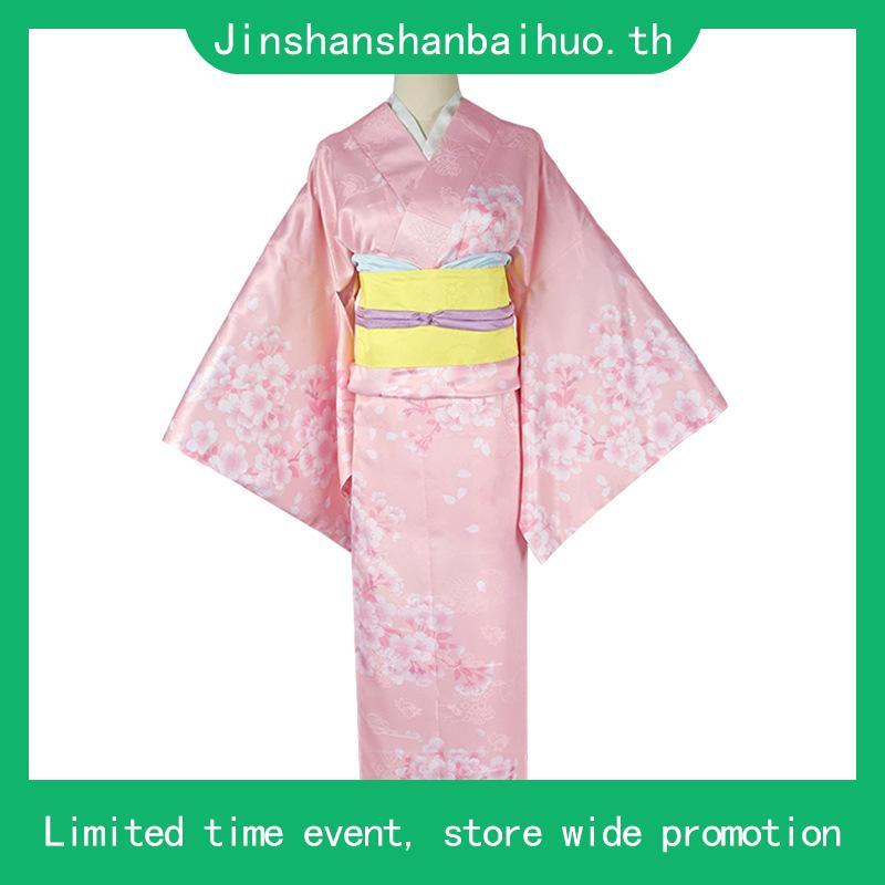 Yyds My Happy Marriage Saimori Miyo เครื่องแต่งกายคอสเพลย์ ชุดกิโมโน ที่คาดผม ผู้หญิง ชุดฮาโลวีน ปาร