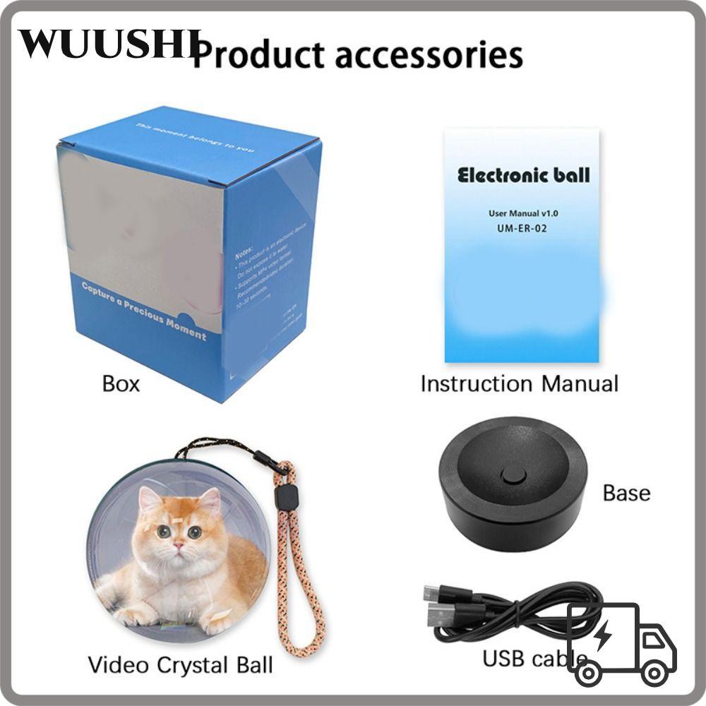 WUSHI Video Display Ball, Pixel Display หน้าจออิเล็กทรอนิกส์คริสตัลบอล, DIY Effect Digital Video Dis