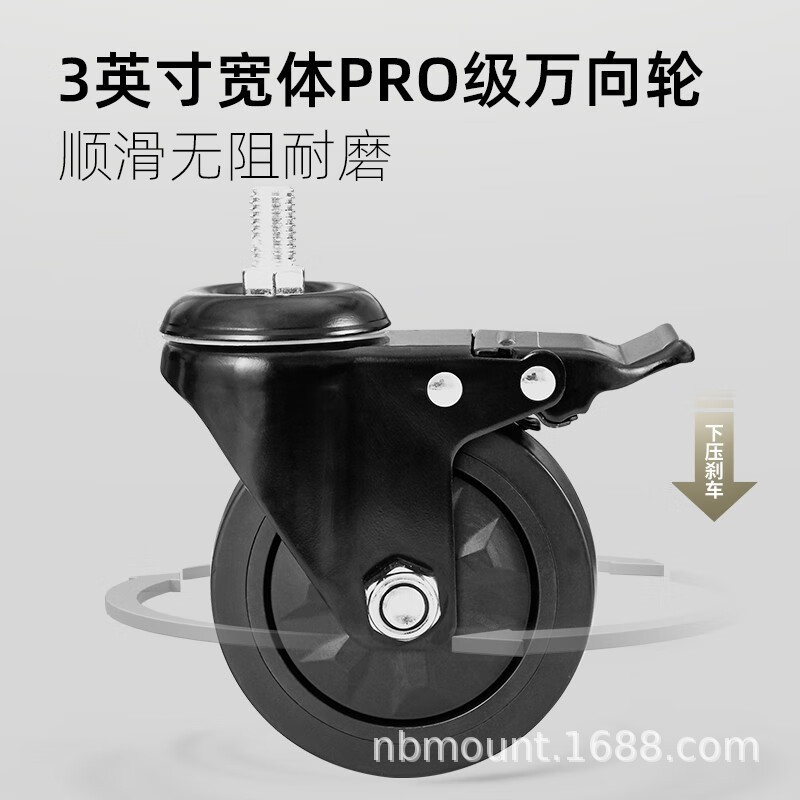 NB TV Bracket AVA1500-60-1P Floor Moving Lift หน้าจอสัมผัส All-in-One Bracket 107-250 ซม.