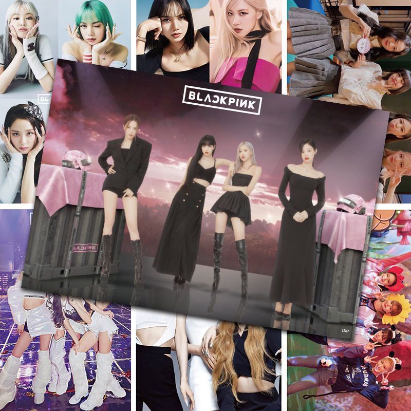 โปสเตอร์ BLACKPINK ดาว สินค้าโปสการ์ดลายเซ็นสติกเกอร์ภาพ LISA ภาพถ่าย BLACKPINK โปสเตอร์ดาว newqd