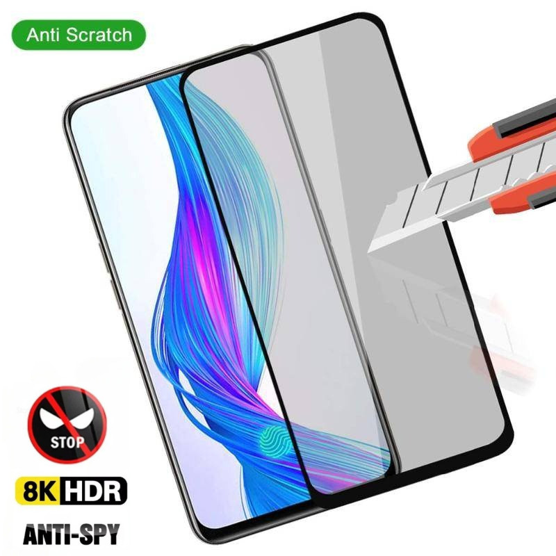 2 ชิ้นคลุมทั้งหมดความเป็นส่วนตัวสีดําขอบฟิล์มแก้วสําหรับRealme Q5i Q5 Q3t Q3s Q3i Pro Q5Pro 5Gป้องกั