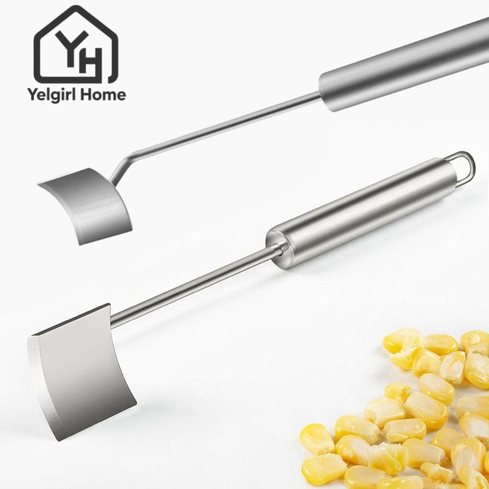 Yelgirlb เครื่องปอกข้าวโพด,พร้อมด้ามจับตามหลักสรีรศาสตร์ถอดเครื่องปอกซังข้าวโพด,เครื่องมือกบสแตนเลสเมล็ดข้าวโพดถอด
