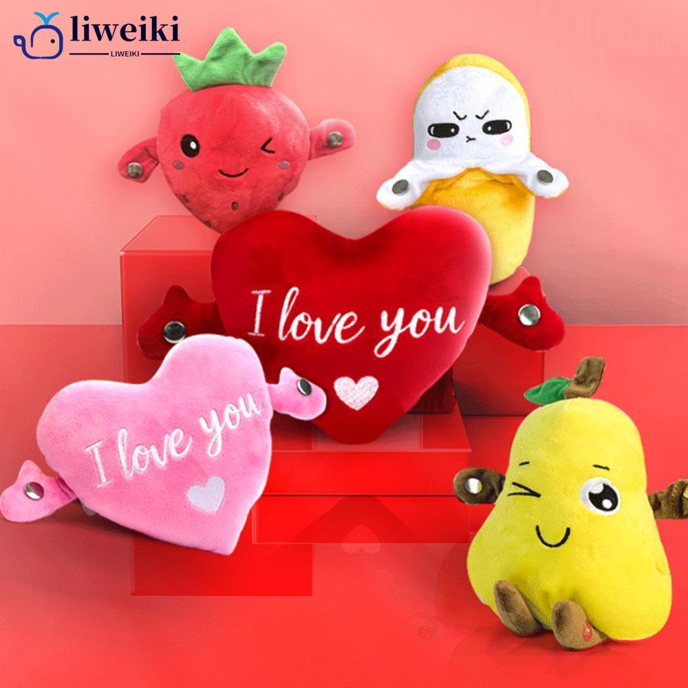 LIWEKI บันทึกรัก Beat Rhythm กล่อง Creative Musical Plush Interactive Heart Plushie วันวาเลนไทน์โรแม
