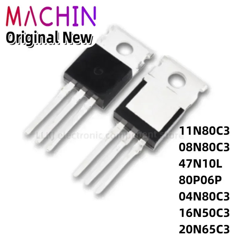 5pcs SPP11N80C3 08N80C3 47N10L 80P06P 04N80C3 16N50C3 20N65C3 TO-220 Field Effect ทรานซิสเตอร์