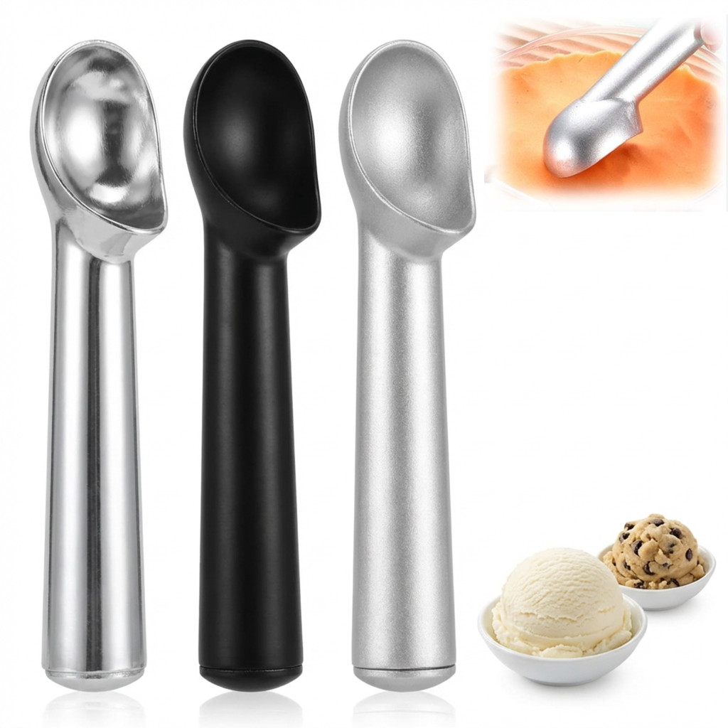 ตักไอศกรีม Heavy Duty อลูมิเนียม Nonstick Scooper พร้อมที่จับตามหลักสรีรศาสตร์สําหรับ Gelato Sorbet คุกกี้แป้งใช้ในบ้าน – โปรปัง
