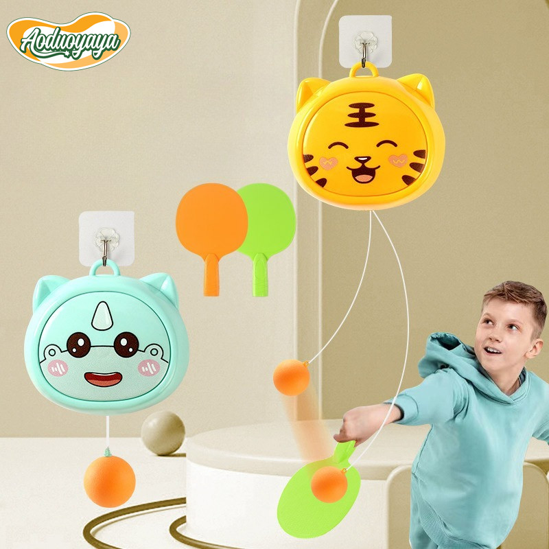 Aoduoyaya ของเล่นตีปิงปอง ลูกปิงปองแขวน ชุดฝึกเล่นปิงปอง ปรับความสูงได้ ของเล่นเด็ก เสริมพัฒนาการ