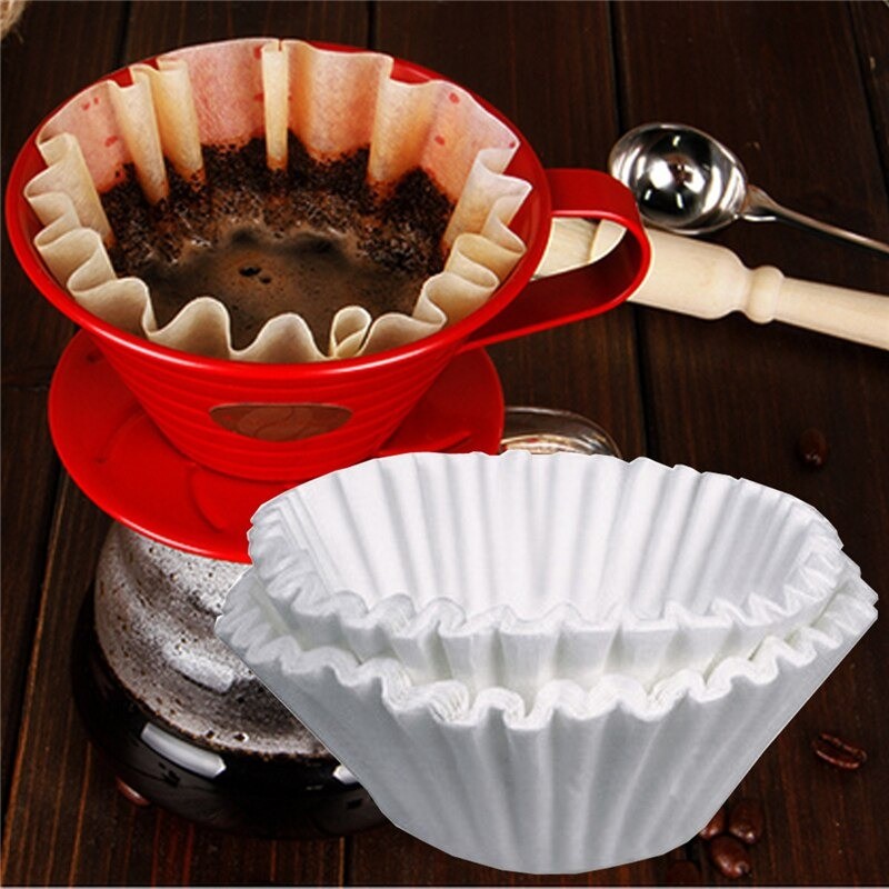 50 ชิ้น Wave กระดาษกรอง V60 1-4 ถ้วยกระดาษกรองกาแฟ - กระดาษกรอง Wave V60 50 ชิ้นกระดาษกรองกาแฟดริป -