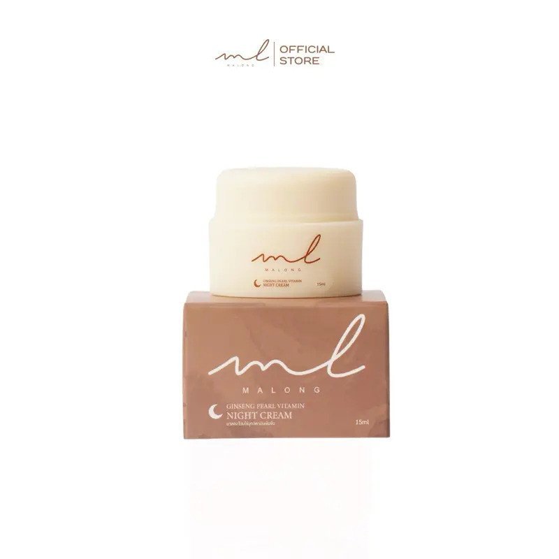 【LannaLume Mall】Malong โสมไข่มุกวิตามินเข้มข้น 15g (ไนท์ครีม) Skincare