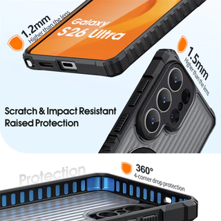 SAMSUNG เคสโทรศัพท์แม่เหล็กโปร่งแสงสําหรับSamsung Galaxy A57 A37 S26 S25 S24 S23 S22 Ultra Plus S21 S20 FE A17 A07 A56 A36 A17 A07 5G 4Gปลอกกันกระแทกหรูหรา