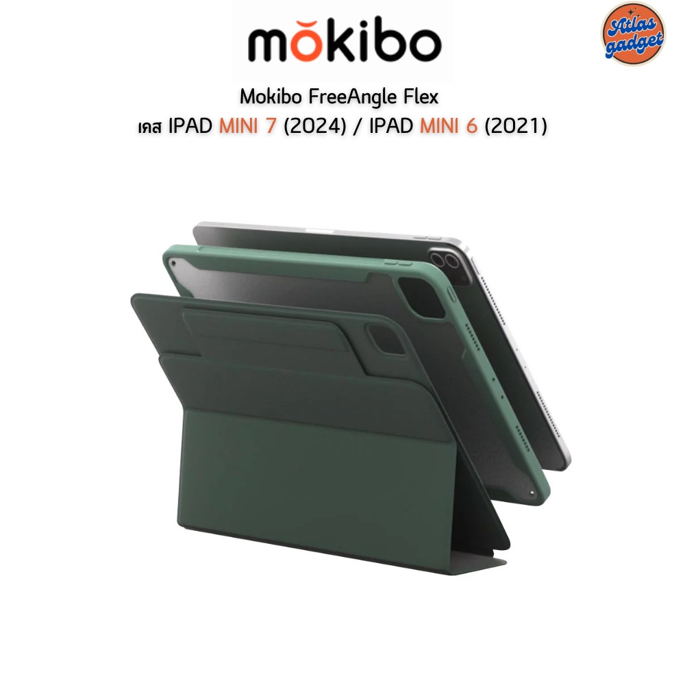 Mokibo FreeAngle Flex เคสสำหรับ iPad Mini 7 (2024) / iPad Mini 6 (2021) เคสแม่เหล็กแบบแยกชิ้นได้