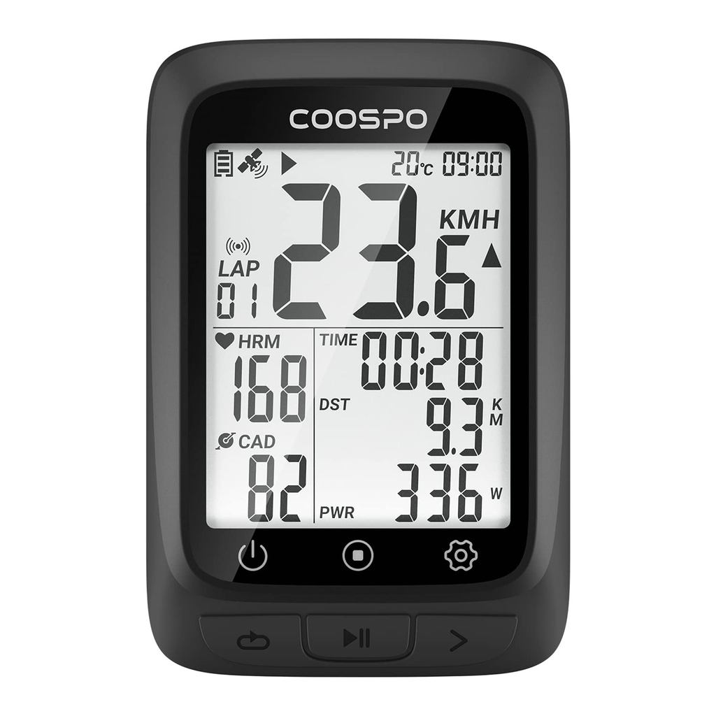COOSPO Cycle Computer GPS Cycle Computer ไร้สายจักรยาน Speedometer แบตเตอรี่ในตัวเข้ากันได้กับบลูทูธ