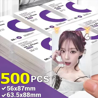 100/200/300/500 ชิ้น HD โปร่งใส Kpop Photocard แขนป้องกัน / ป้องกันรอยขีดข่วน Popcorn เกมการ์ด Protector ฝาครอบกรณี