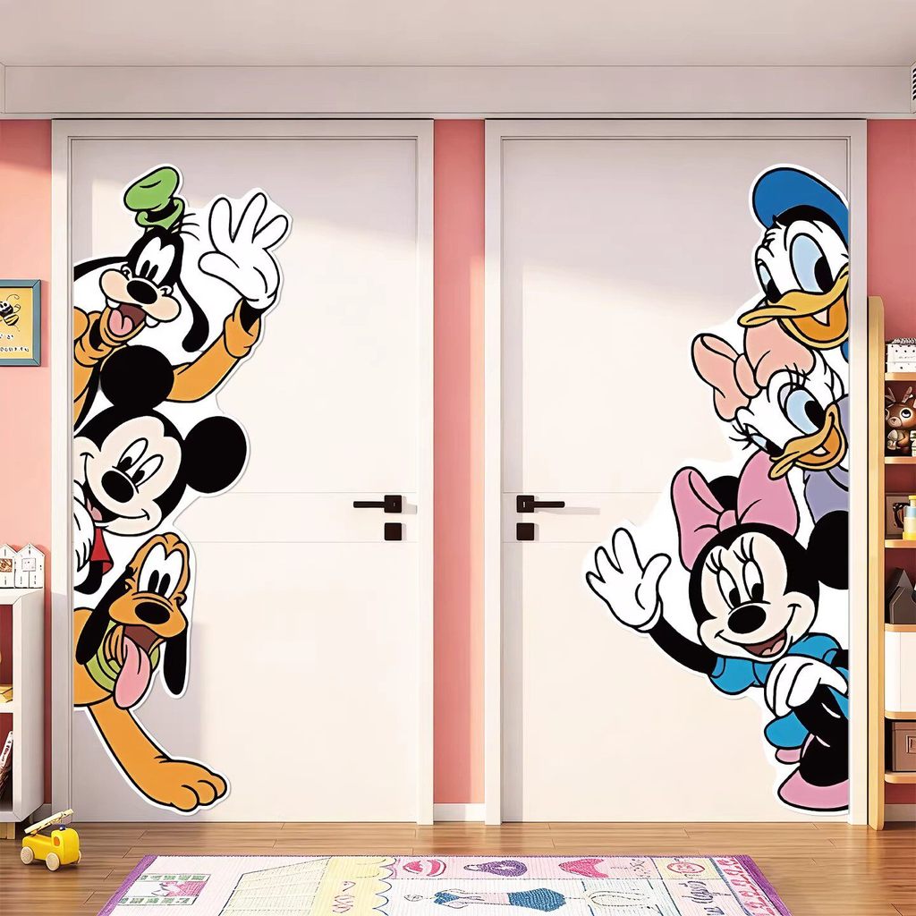 Disney Cruise Wheel สติ๊กเกอร์ติดประตูแม่เหล็กตู้เย็นสติ๊กเกอร์การ์ตูนน่ารักตกแต่ง Disney Cruise Wheel Magnetic ที่มีชื่อเสียงโพสต์ตกแต่ง