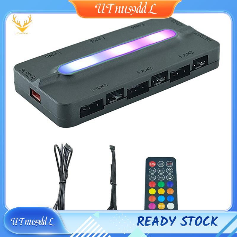 [UTnus9ddL] ARGB Controller 5V/3Pin ARGB 4Pin Fan PWM HUB PWM ARGB Fan Hub ARGB Hub Splitter for Com