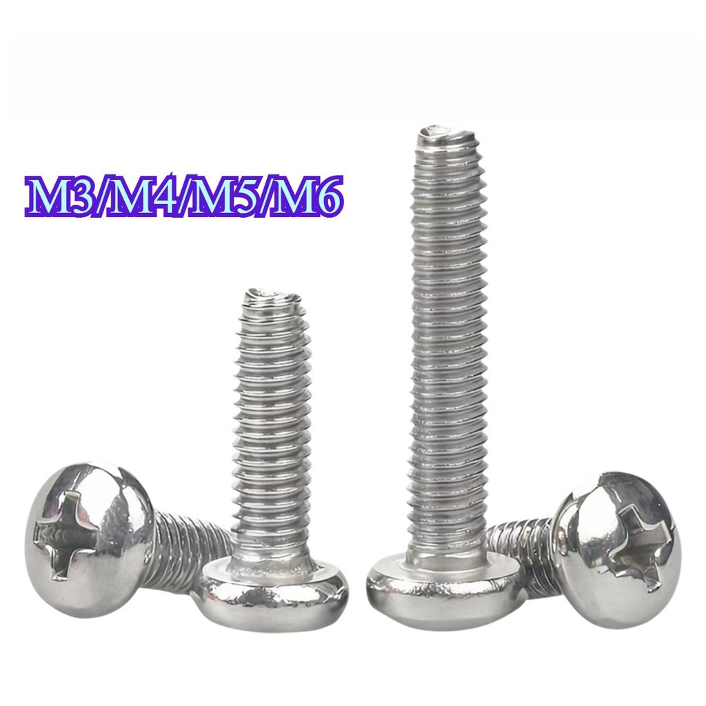 410 หัวกระทะสแตนเลสสกรูล็อคตัวเองสามเหลี่ยม M3/M4/M5/M6 * L5-20mm WY