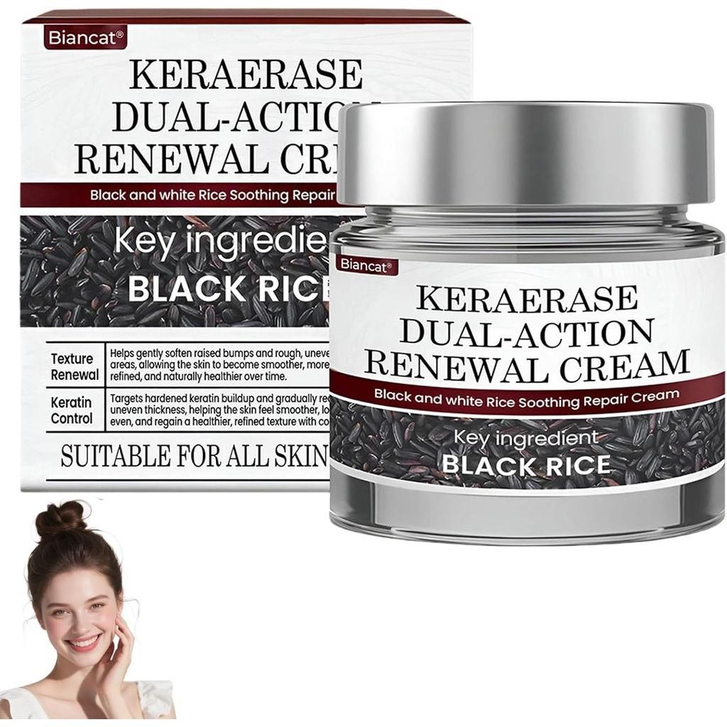 Biancat KeraErase Dual-Action Renewal Cream, Advanced Firming Cream, Biancat Black Rice Cream, Bran for Skin, Firming & Wrinkle, for All Skin Types (1 Pack)