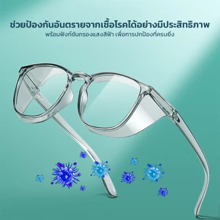 LOFTHOME แว่นตานิรภัย แบบครอบคลุมทั้งเลนส์ ปกป้อง360° กันลม กันฝุ่น กรองแสงสีฟ้า ในคู่เดียว สีใส