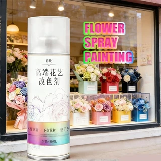 ของมาใหม่！450ML.สีสเปรย์ดอกไม้ สเปรย์ฉีดย้อมสีดอกไม้ DIY สีติดทนนาน ไม่ทำลายดอกไม้