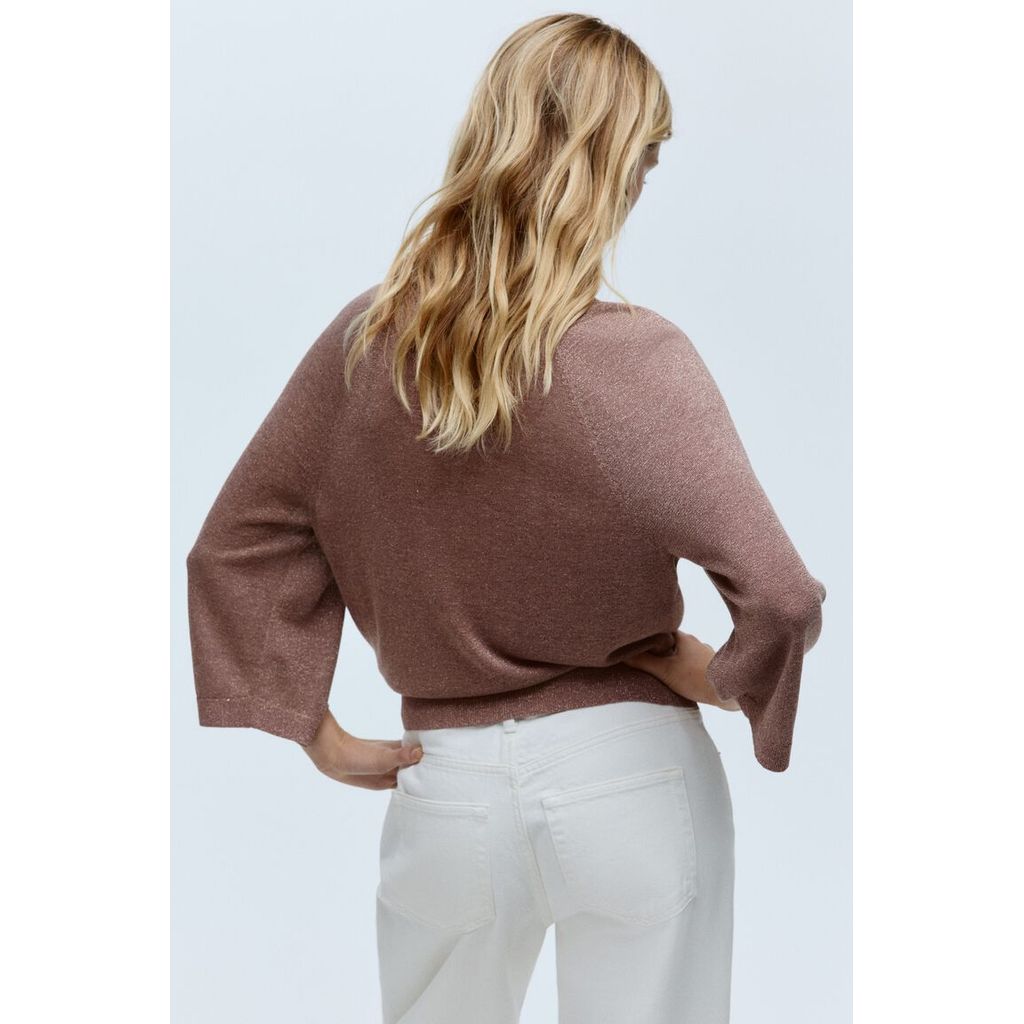 H&M(เอชแอนด์เอ็ม) เสื้อทอเนื้อละเอียดประดับประกายวิบวับ Women Fine-knit glittery top 1299505_1