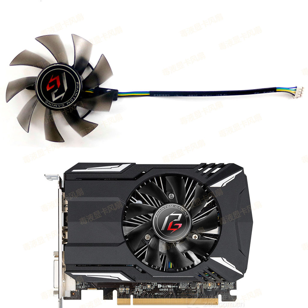 [Radiator] ASROCK ASROCK RX550 560 Phantom Gaming กราฟิกการ์ดพัดลมระบายความร้อน T128015ซ