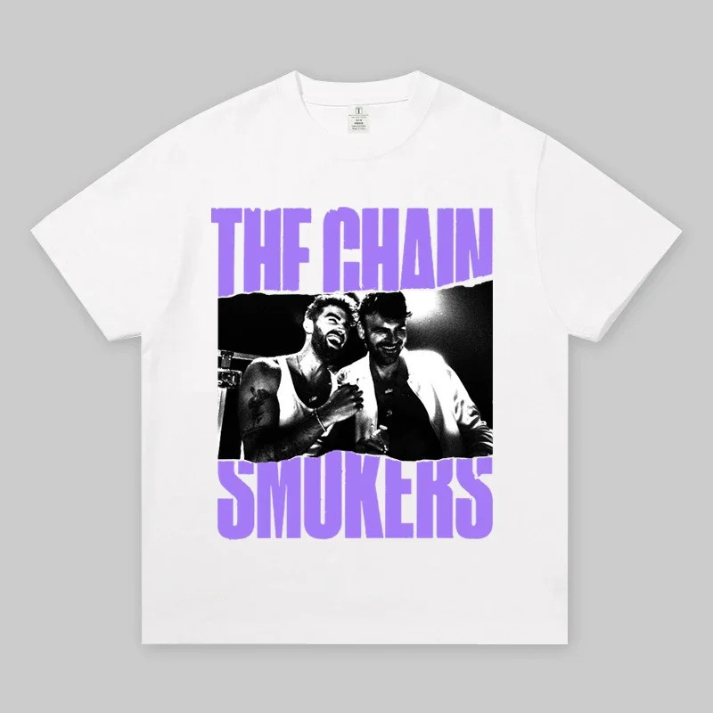 เสื้อยืดผู้หญิงแขนสั้นสไตล์ลำลองทันสมัยจาก Chainsmokers Top Dj Clothing Accessories CreamOfficial We