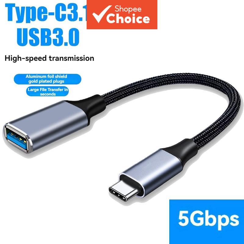 สายแปลงอะแดปเตอร์ Type-C เป็น USB 3.0 OTG ความเร็วสูง สายต่อขยายข้อมูลตัวผู้เป็นตัวเมีย สําหรับเชื่อมต่อคีย์บอร์ดและเมาส์กับแล็ปท็อป