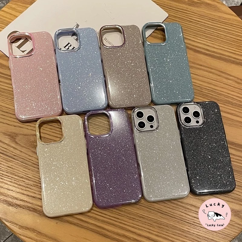 เคสไอโฟน17 Air เคสIMD กลิตเตอร์ สีคละ สไตล์ฮิต สำหรับ IPhone 11 17 Air 13 15 16 12 14 Pro Max XR X SE 7 8 SE 16 15 Plus