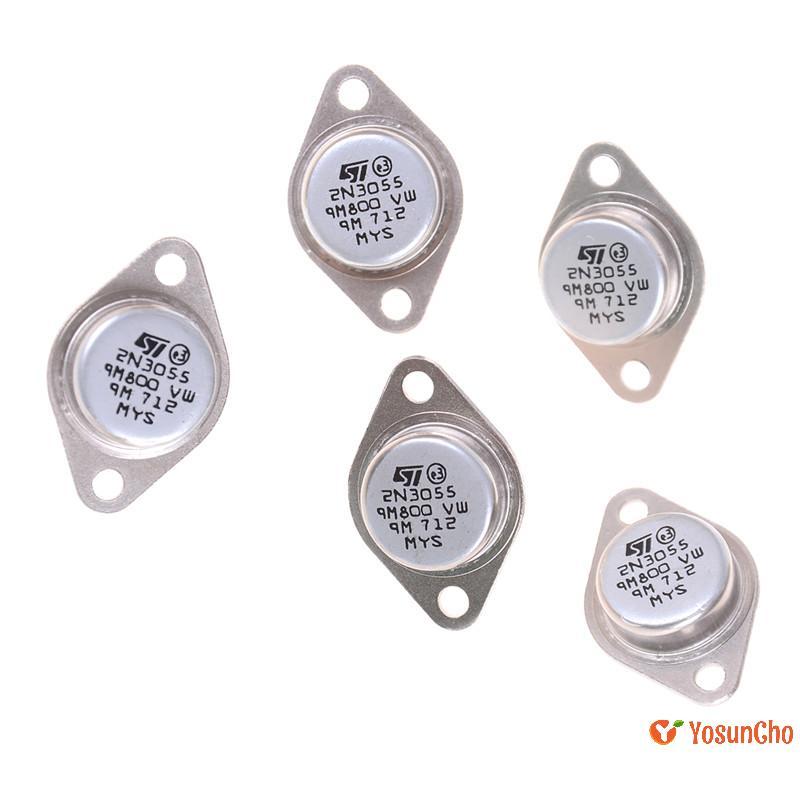YosunChoker] 5 ชิ้น 2N3055 NPN AF Amp ทรานซิสเตอร์พลังงานเสียง 15A 100V ใหม่