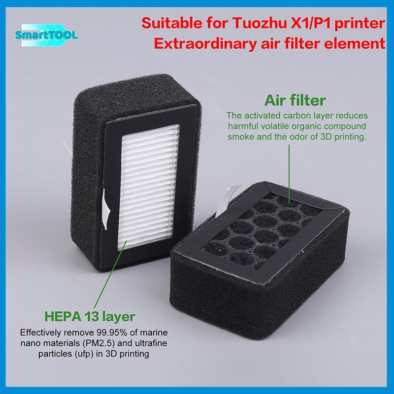 UTZN> 1/2/3 ชิ้นอัพเกรดสําหรับ Babambu Lab X1C P1S P1P กรอง HEPA 13 + ถ่านกัมมันต์ Combo กรองอากาศ U