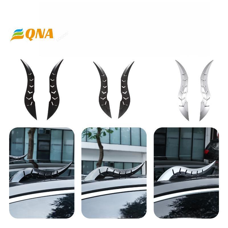 [QNA] 2 ชิ้นส่วนบุคคล Universal Car 3D Dragon Horn หลังคาตกแต่ง Creative & Cool อุปกรณ์ตกแต่งภายนอกร