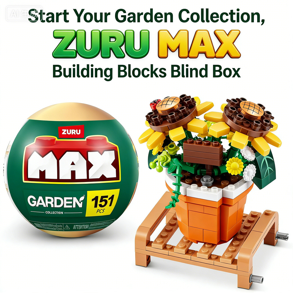 MAX Premium Garden Pot Plants Building Bricks Collection (สูงสุด 233 ชิ้น, 6 เพื่อรวบรวม) (ทานตะวันก