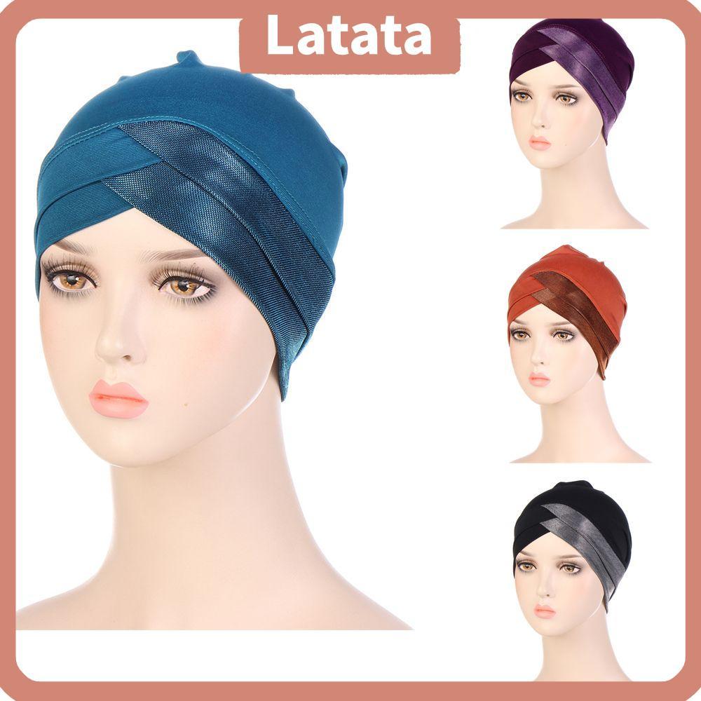 LATA หมวกผ้าโพกหัว สไตล์มุสลิม และเหมาะสำหรับการใช้งานในระหว่างการรักษาเคมีบำบัด