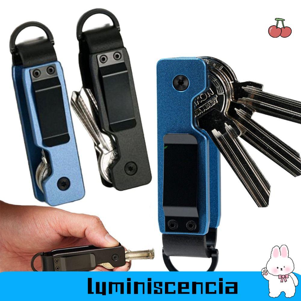 LUMINESCIA Key Holder, Metal Holds 2-5 Keys Key Organizer, Minimalist Compact Keys Fob Outdoor