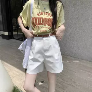S-6XL กางเกงขาสั้นคาร์โก้สีกรมท่าสำหรับผู้หญิง ทรงหลวม เอวสูง ทรงเข้ารูป ขากว้าง ทรงสูทลำลอง 5 แฉก