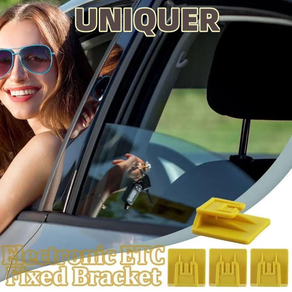 UNIQUER อิเล็กทรอนิกส์ Toll Pass Clip,ที่ถอดออกได้ Universal EZ Pass Holder,ติดตั้งง่ายพิมพ์ทนทานกระ